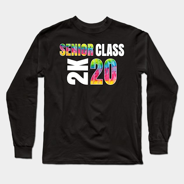 Senior 2020 Graduate Class Of 2K Tie Dye Graduation Gift Long Sleeve T-Shirt by Kimmicsts